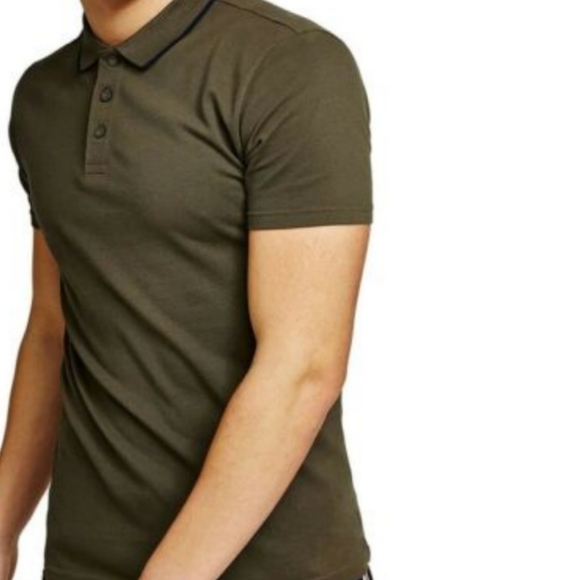5/$100 Men's Green Topman Polo - Picture 4 of 5